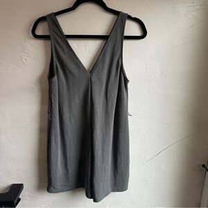Zara Grey Lightweight‎ Grey Romper V-Neck Sleeveless Size Small